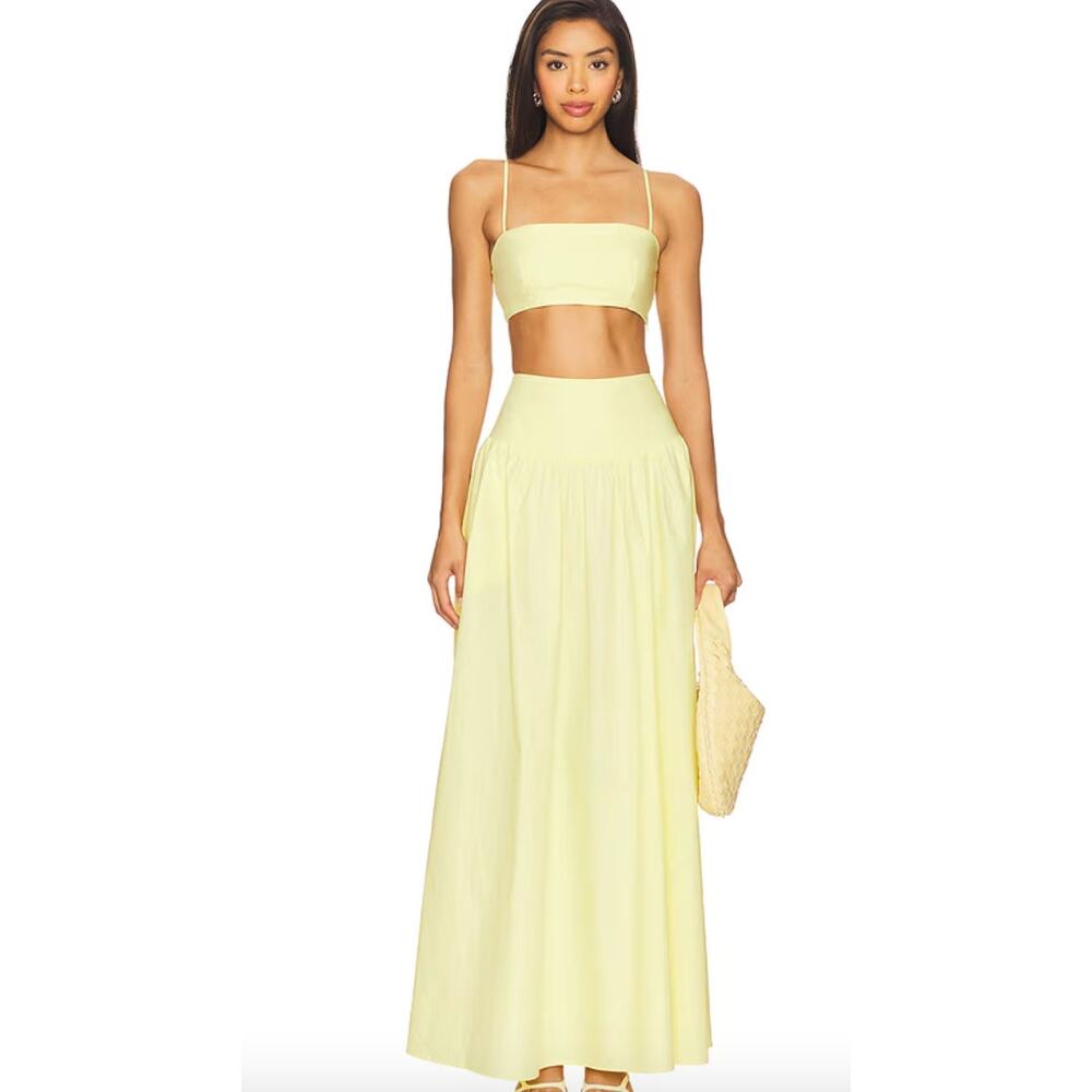 NWT Susana Monaco Drop Waist Skirt in Baby Yellow, Small SOLD OUT